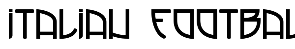 Italian Football font preview